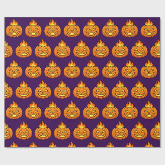 Söt fladdrande pumpa Halloween-mönster presentinsl Presentpapper