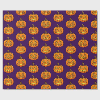 Söt fladdrande pumpa Halloween-mönster presentinsl Presentpapper