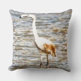 Söt Flamingo Fledgling Watercolor Kudde