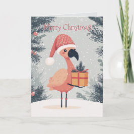 Söt Flamingo Julkort Kort