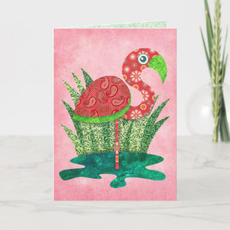 Söt flamingo kort