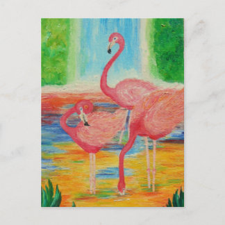 Söt Flamingos Vykort