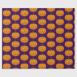 Söt flamljusande pumpa Halloween-mönster presentin Presentpapper