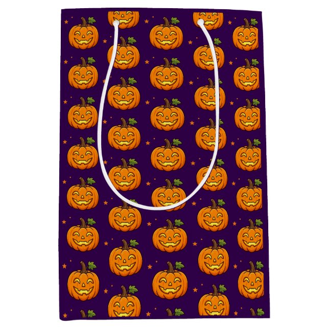 Söt flammande pumpa Halloween presentpåse (Framsidan)