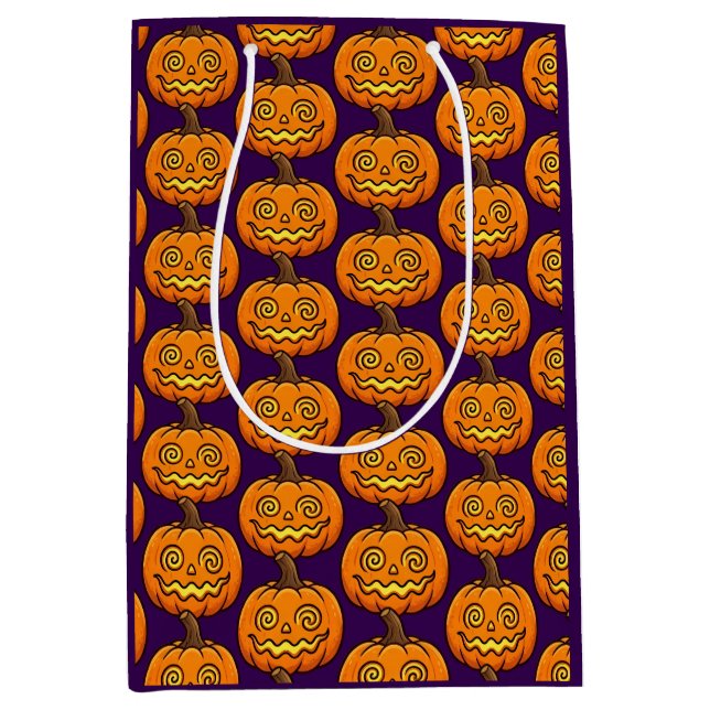 Söt flammande pumpa Halloween presentpåse (Framsidan)