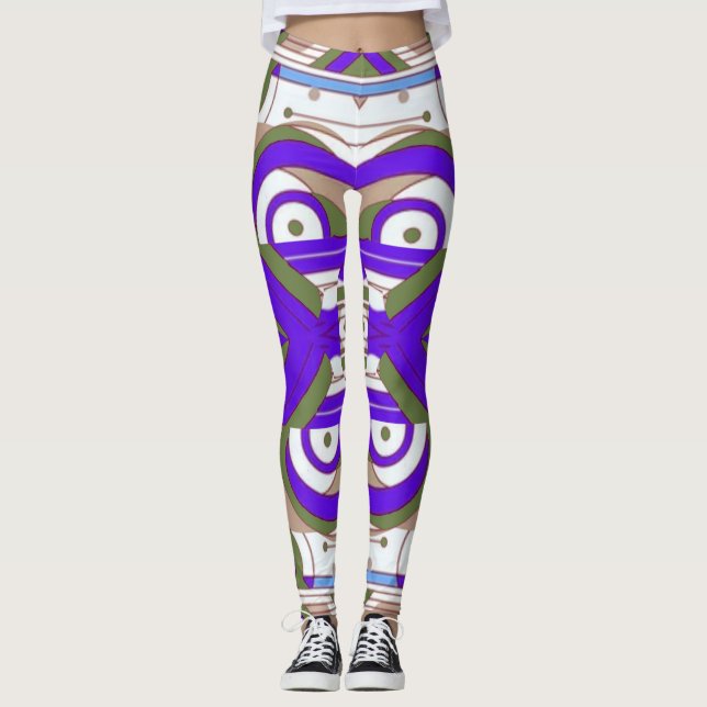 Söt flerfärgad klassisk "Ratti_Creative_Arts"  Leg Leggings (Framsida)