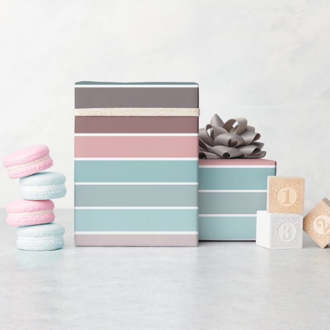 Söt Flerfärgat Rand Presentpapper (Baby Shower)