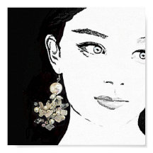 Söt flicka ansikte mode illustrerar bra konst i