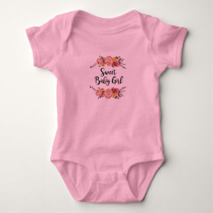Söt Flicka Blommigt Garden Painting T Shirt