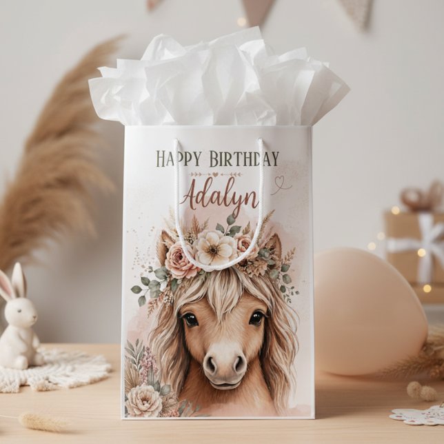 Söt flicka boho-häst födelsedag (Skapare uppladdad)