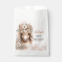 Söt flicka Boho-häst Första födelsedag