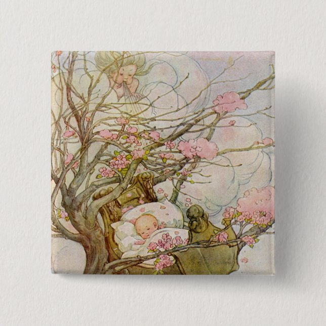 Söt Flicka Knapp (Framsida)