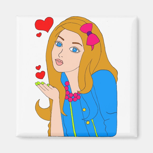 Söt flicka magnet (Framsidan)