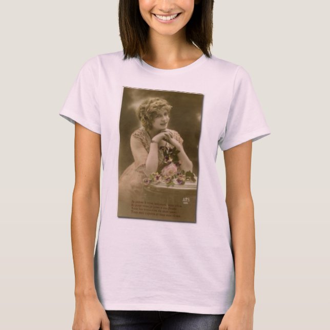 Söt flicka, Paris Frankrike T Shirt (Framsida)