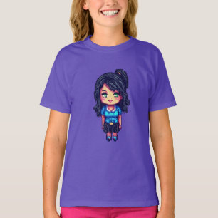 Söt flicka pixelart  t shirt