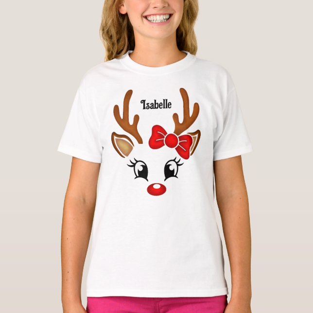 Söt flicka ren ansikte t-shirt (Framsida)
