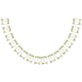 Söt Flicka Rosa Citrus Baby Shower Vimplar