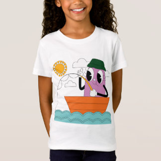 Söt flicka sjöman äventyr – Rolig sommar båt & fis T Shirt