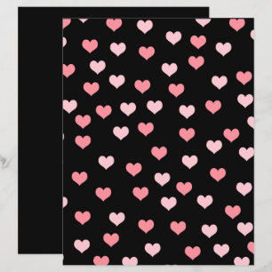 Söt flickig rosa hjärtmönster Scrapbookpapper