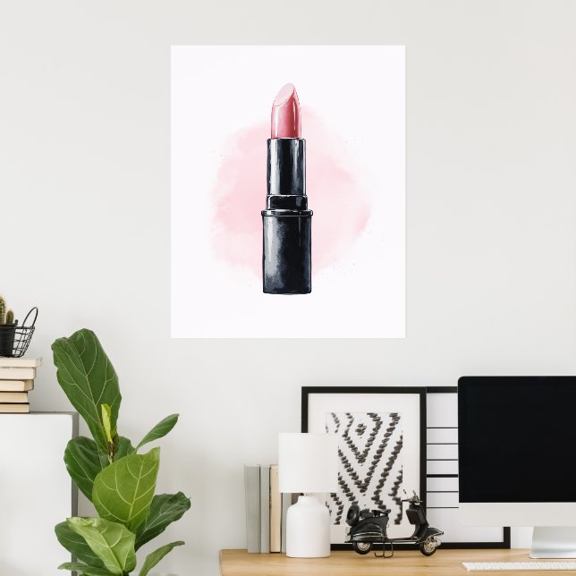Söt flickig väggbåge  poster (Hemmakontoret)