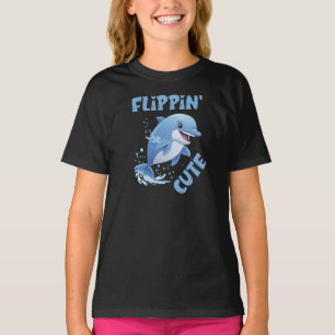 Söt Flippin'-Delfinbarn T Shirt