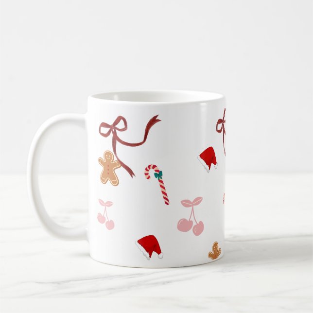 Söt flirtig band jul kaffemugg (Vänster)