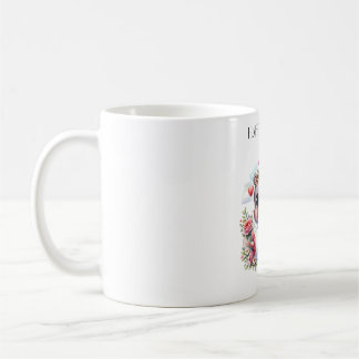 Söt flodhäst i hjärtplansflyg kaffemugg