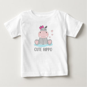 Söt flodhäst  t shirt