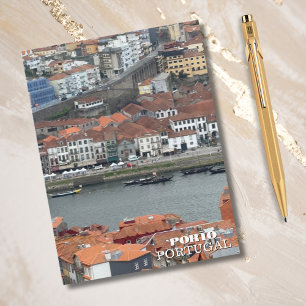Söt flodstad Porto Portugal Fotografi Resa Helg Vykort