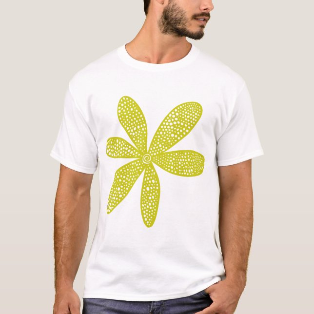 Söt Flower - Banana Grönt T-shirt (Framsida)