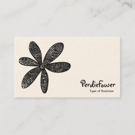 Söt Flower - Black on White (Cream Card) Visitkort