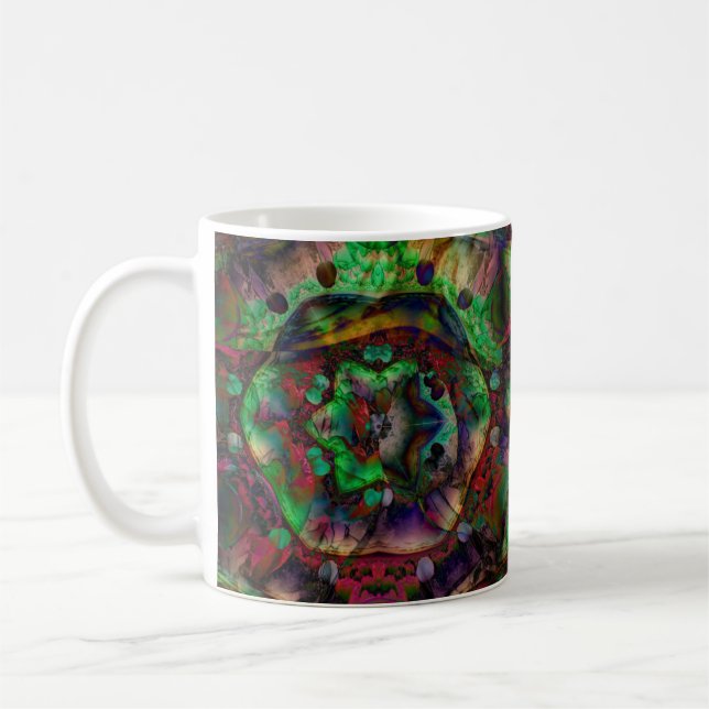 Söt Flower Burst-Abstrakt Kaffemugg (Vänster)
