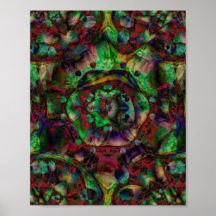 Söt Flower Burst-Abstrakt Poster