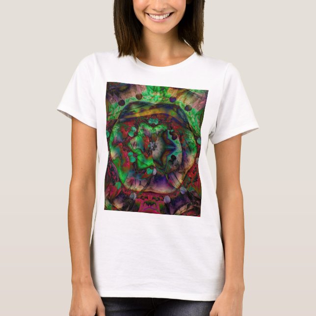Söt Flower Burst-Abstrakt T Shirt (Framsida)