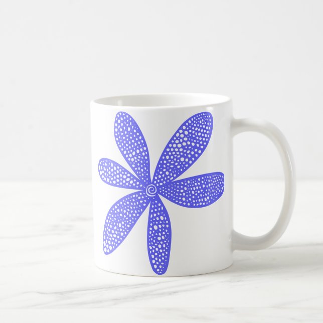 Söt Flower - Electrical Blue Kaffemugg (Höger)
