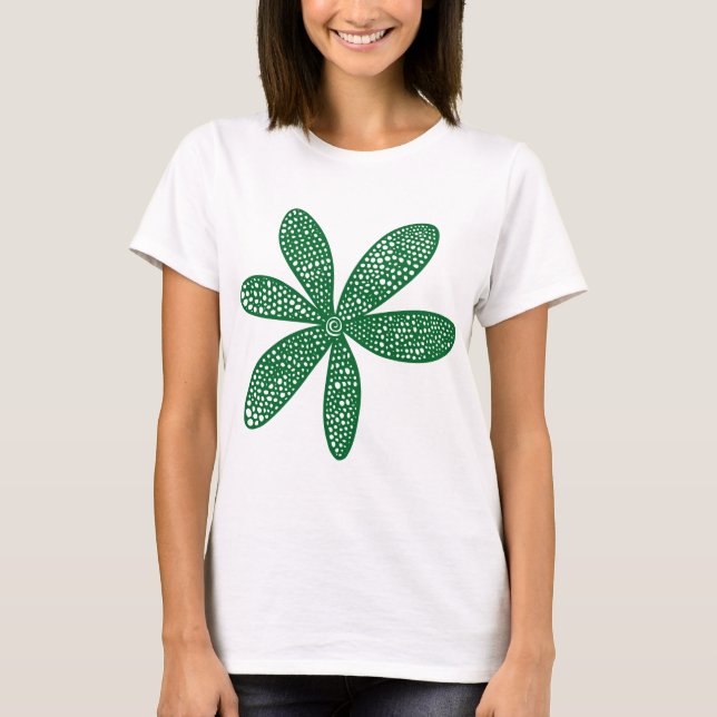 Söt Flower - Forest Grönt T-shirt (Framsida)