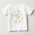 Söt Flower Girl Guld Filigree Bröllop Småbarn T Shirt<br><div class="desc">Denna söt t-shirt är designad som en bröllop-gåva eller tjänst för blomflickor som är Designade att samordna med vår guldfärja Elegant bröllop Suite. Den har en rund faux faux foil-gräns med texten "Flower Girl" och ställe för att komma in i hennes guld. Snyggt sätt att tacka henne för att hon...</div>