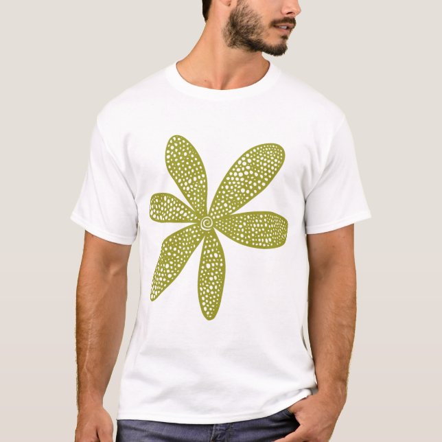 Söt Flower - Olivolja T Shirt (Framsida)