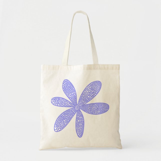 Söt Flower - Pastellblå Tygkasse (Framsidan)