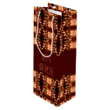 Söt Flower Patterned Papper Birthday Gift Bag