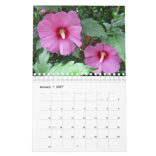Söt Flower Photo Kalender (Jan 2027)