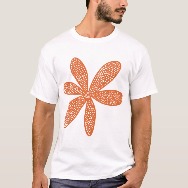 Söt Flower - Red Brown T Shirt (Framsida)