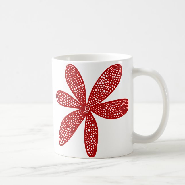 Söt Flower - Ruby Red Kaffemugg (Höger)