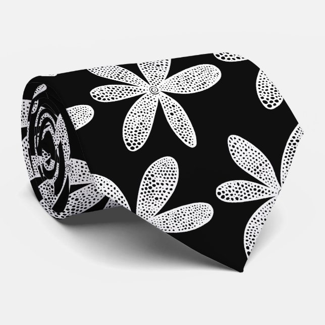 Söt Flower - White on Black Slips (Rullad)