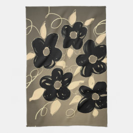 Söt Flowered Print Tea Towel Kökshandduk
