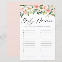 Söt Flowers Barn namn Alphabet Shower Game