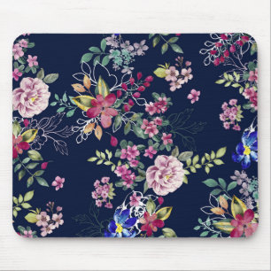 Söt Flowers Blommigt Mouse Pad Musmatta