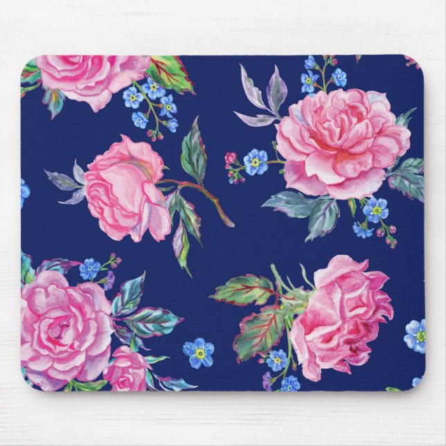 Söt Flowers Blommigt Mouse Pad Musmatta (Framsidan)