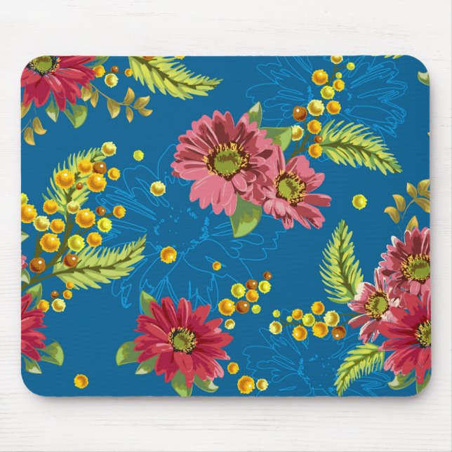 Söt Flowers Blommigt Mouse Pad Musmatta (Framsidan)