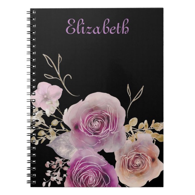 Söt Flowers Boho Anteckningsbok (Framsidan)